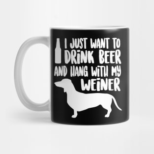 WEINER DOG TSHIRT Drink Beer  Hang With My Weiner Mug